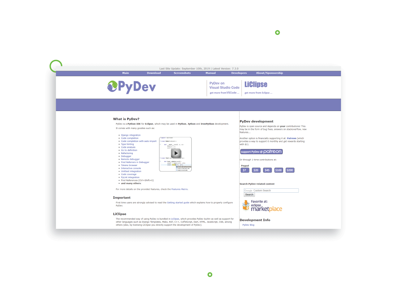 download eclipse pydev